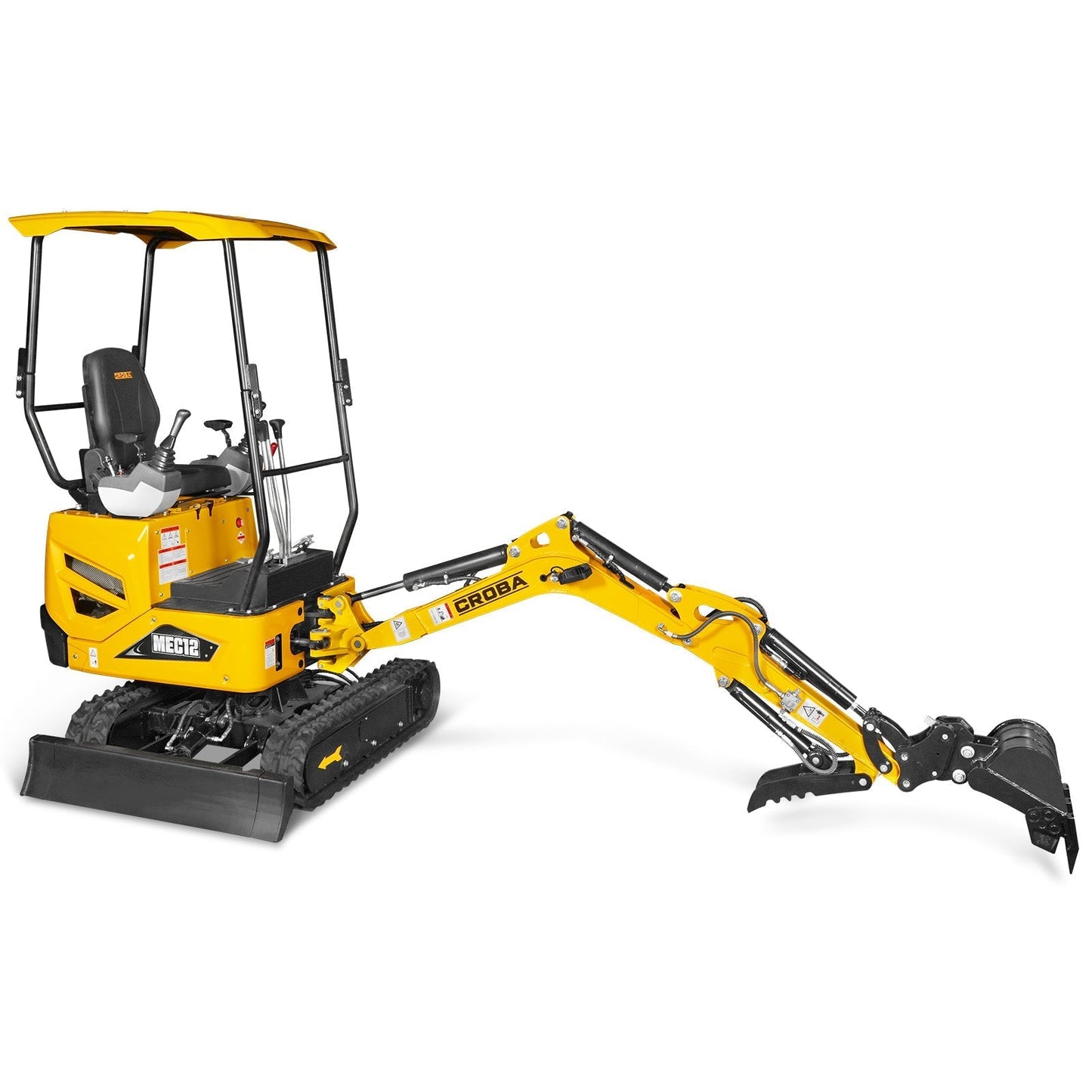 Mini Compact Excavator Kubota D722 Engine, 65.7” Max. Digging Depth, 2700 LBS Operating Weight, MEC12