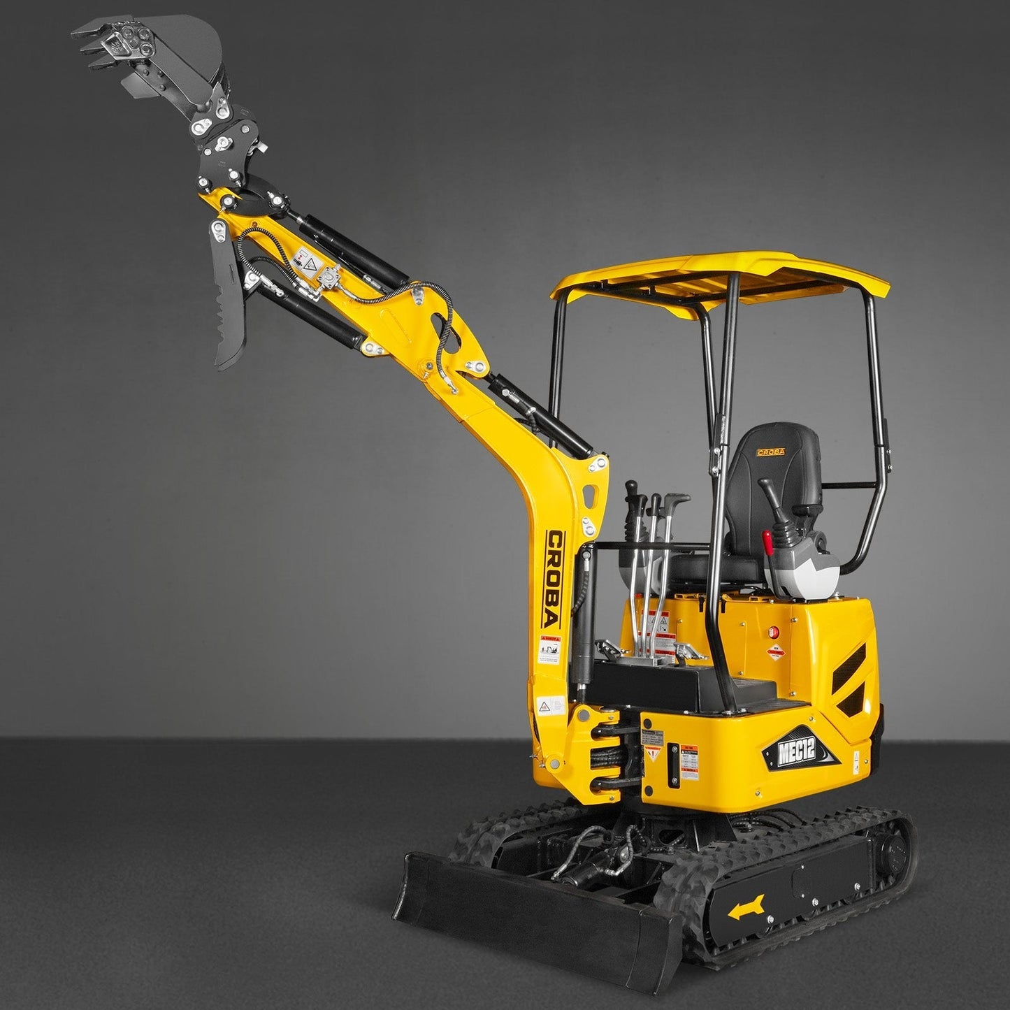 Mini Compact Excavator Kubota D722 Engine, 65.7” Max. Digging Depth, 2700 LBS Operating Weight, MEC12